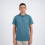 Men's Premium Teal Blue Short Sleeve Polo Shirt